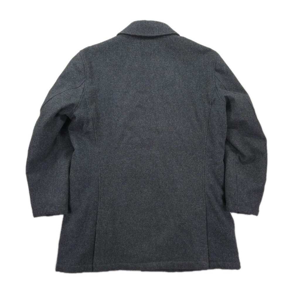 Orvis Wool Coat‎ Mens Large Full Zip Quilt Lined Gray Overcoat - Picture 3 of 10